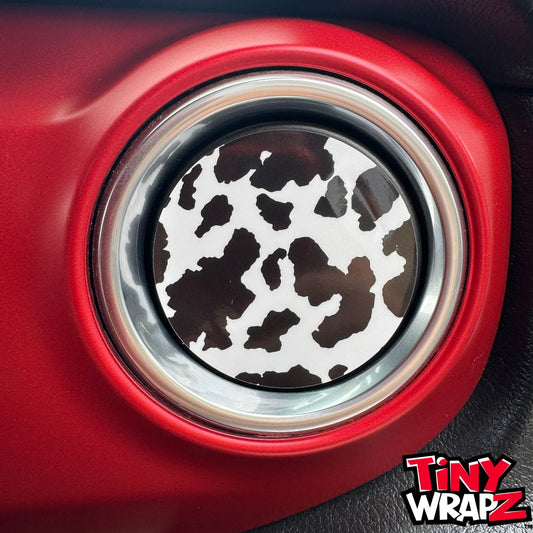 Jeep AC Vent "Cow Print" 6 x Decals Fits 2011-2017 Wrangler JK, 2018-2026 Wrangler JL & Gladiator - Tiny Wrapz