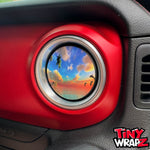 Jeep AC Vent Dolphin Sunset 4 x Decals Fits 2011-2026 Wrangler JK Wrangler JL Gladiator - Tiny Wrapz
