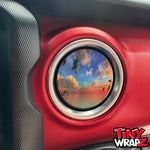 Jeep AC Vent Dolphin Sunset 4 x Decals Fits 2011-2026 Wrangler JK Wrangler JL Gladiator - Tiny Wrapz