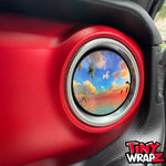Jeep AC Vent Dolphin Sunset 4 x Decals Fits 2011-2026 Wrangler JK Wrangler JL Gladiator - Tiny Wrapz