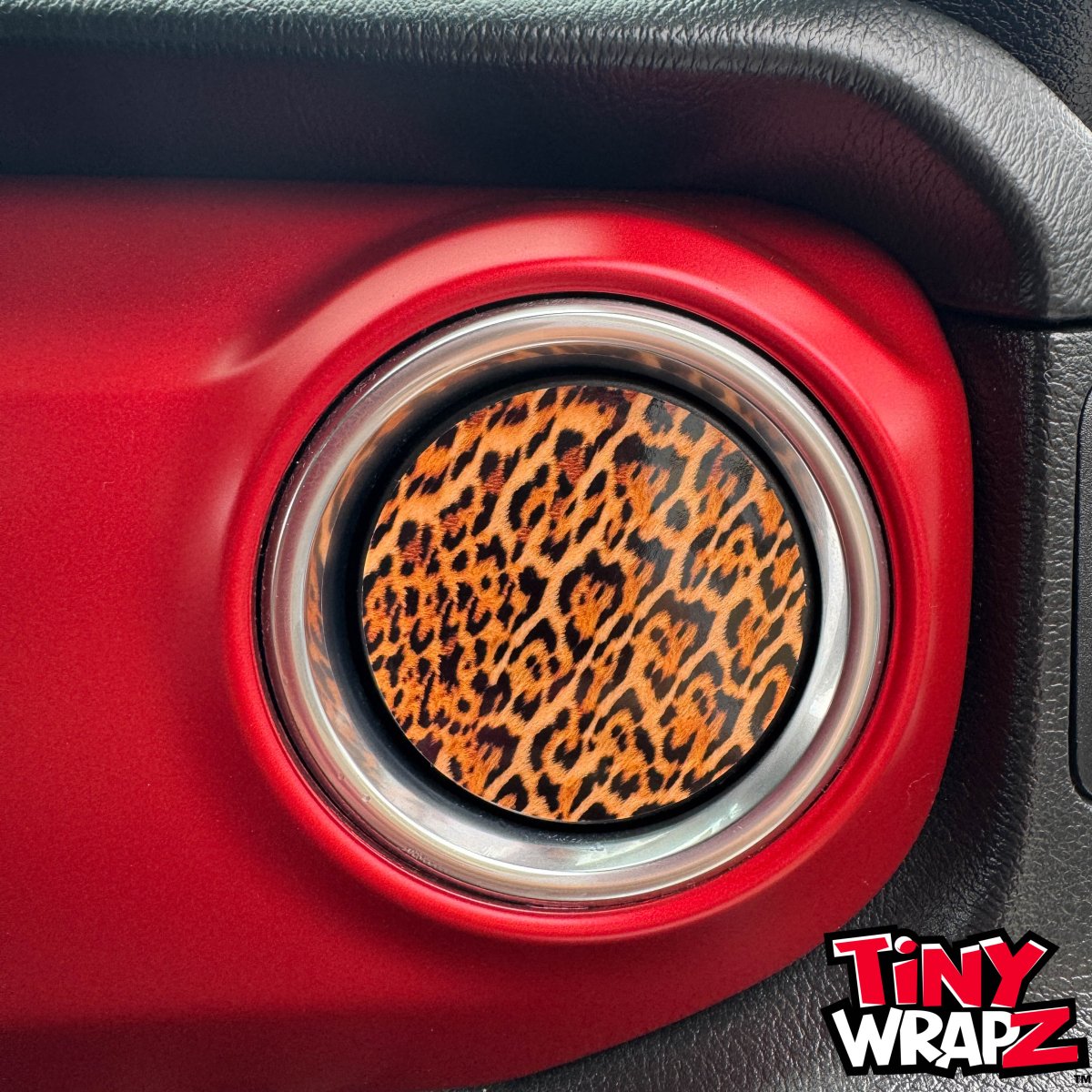 Jeep AC Vent "Leopard Print" 6 x Decals Fits 2011-2017 Wrangler JK, 2018-2026 Wrangler JL & Gladiator - Tiny Wrapz