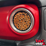 Jeep AC Vent "Leopard Print" 6 x Decals Fits 2011-2017 Wrangler JK, 2018-2026 Wrangler JL & Gladiator - Tiny Wrapz