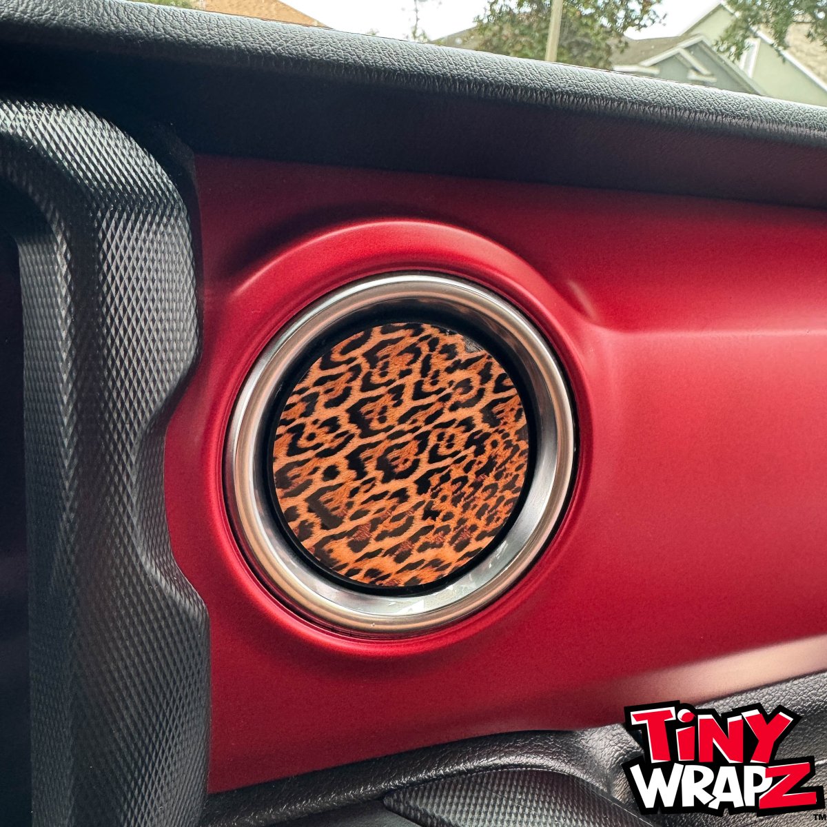 Jeep AC Vent "Leopard Print" 6 x Decals Fits 2011-2017 Wrangler JK, 2018-2026 Wrangler JL & Gladiator - Tiny Wrapz