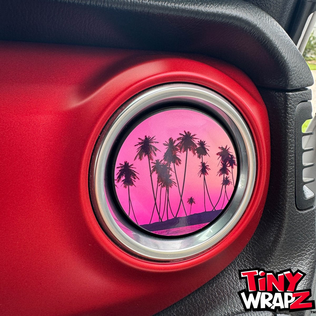 Jeep AC Vent "Pink Sunset" 6 x Decals Fits 2011-2026 Wrangler JK, Wrangler JL Gladiator - Tiny Wrapz