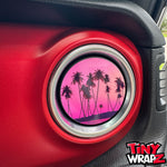 Jeep AC Vent "Pink Sunset" 6 x Decals Fits 2011-2026 Wrangler JK, Wrangler JL Gladiator - Tiny Wrapz