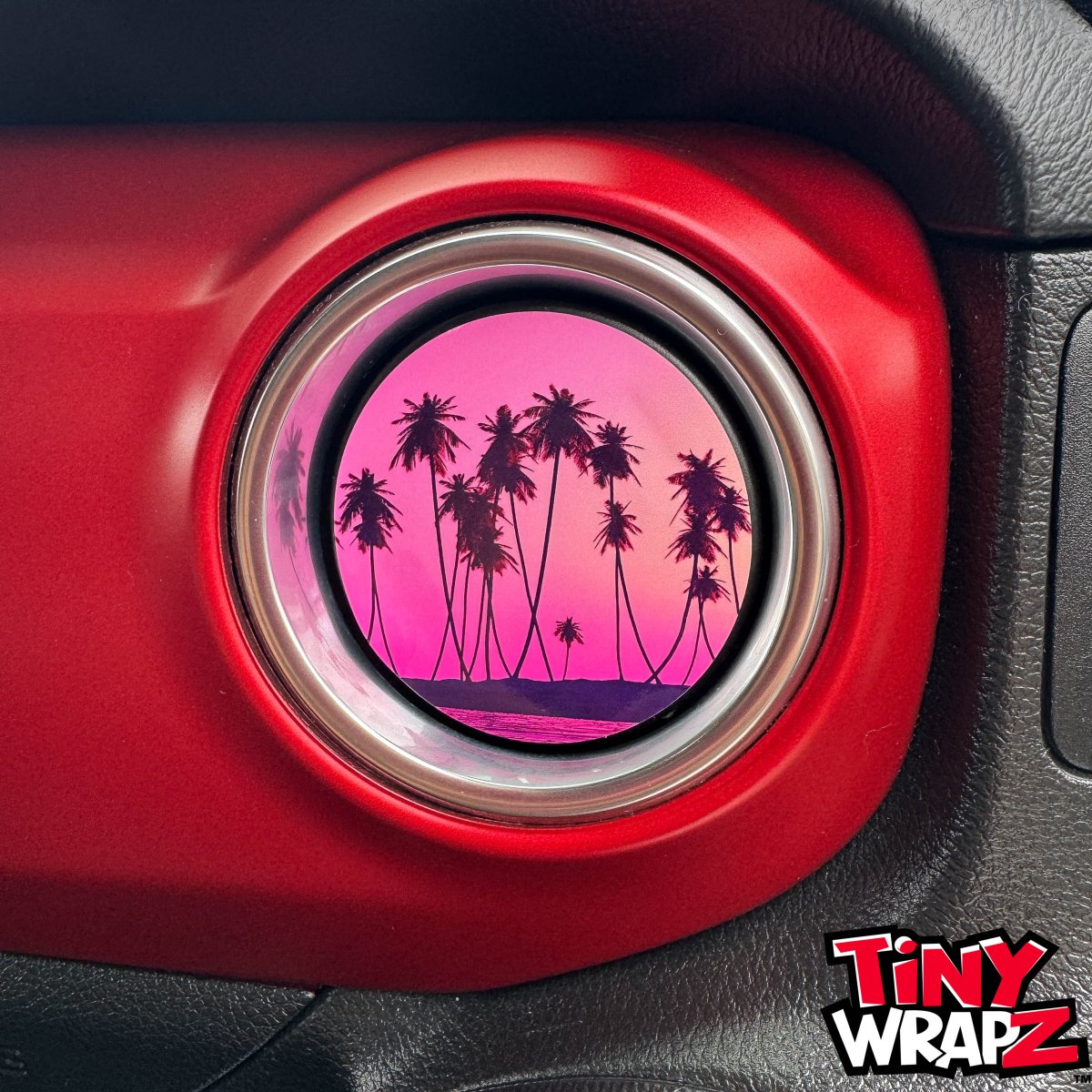 Jeep AC Vent "Pink Sunset" 6 x Decals Fits 2011-2026 Wrangler JK, Wrangler JL Gladiator - Tiny Wrapz