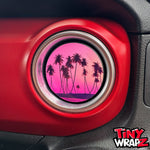 Jeep AC Vent "Pink Sunset" 6 x Decals Fits 2011-2026 Wrangler JK, Wrangler JL Gladiator - Tiny Wrapz