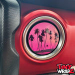 Jeep AC Vent "Pink Sunset" 6 x Decals Fits 2011-2026 Wrangler JK, Wrangler JL Gladiator - Tiny Wrapz