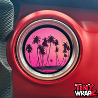 Jeep AC Vent "Pink Sunset" 6 x Decals Fits 2011-2026 Wrangler JK, Wrangler JL Gladiator - Tiny Wrapz