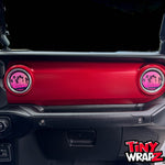 Jeep AC Vent "Pink Sunset" 6 x Decals Fits 2011-2026 Wrangler JK, Wrangler JL Gladiator - Tiny Wrapz