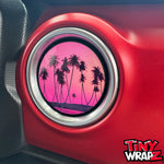 Jeep AC Vent "Pink Sunset" 6 x Decals Fits 2011-2026 Wrangler JK, Wrangler JL Gladiator - Tiny Wrapz