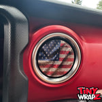 Jeep AC Vent "Topographic American Flag" 6 x Decals Fits 2011-2026 Wrangler JK Wrangler JL Gladiator - Tiny Wrapz