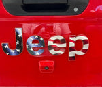 Jeep Emblem Overlay Decals - American Flag - Tiny Wrapz