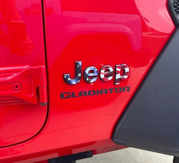 Jeep Emblem Overlay Decals - American Flag - Tiny Wrapz
