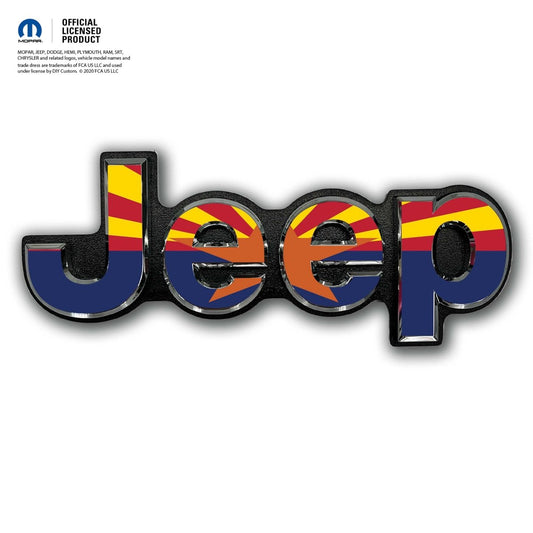 Jeep Emblem Overlay Decals - Arizona Flag - Tiny Wrapz