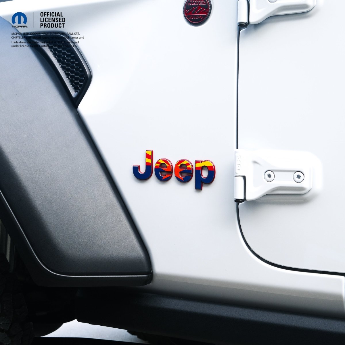 Jeep Emblem Overlay Decals - Arizona Flag - Tiny Wrapz