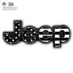 Jeep Emblem Overlay Decals - Basic Black & White American Flag - Tiny Wrapz
