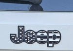 Jeep Emblem Overlay Decals - Basic Black & White American Flag - Tiny Wrapz