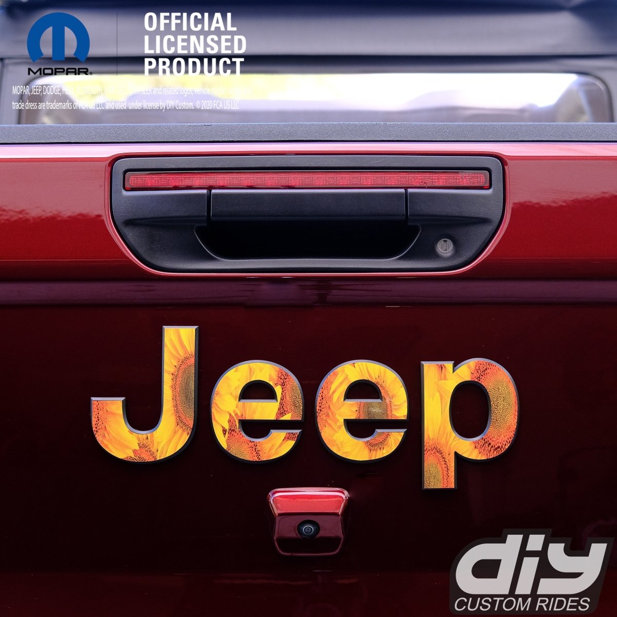 Jeep Emblem Overlay Decals - Big Sunflowers - Tiny Wrapz