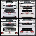 Jeep Emblem Overlay Decals - Checkered Flag - Tiny Wrapz