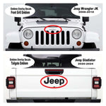 Jeep Emblem Overlay Decals - Christmas Wrapping - Tiny Wrapz