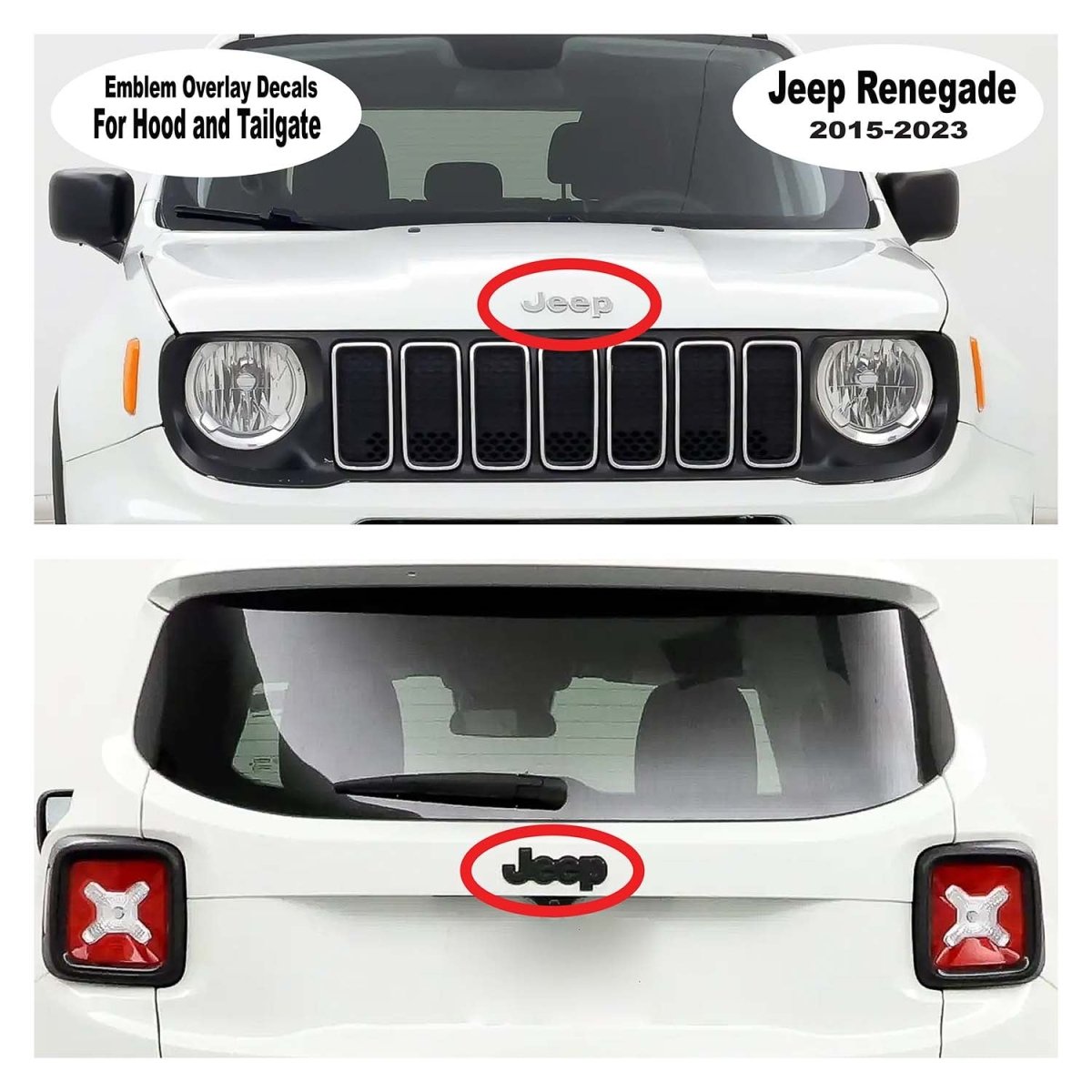 Jeep Emblem Overlay Decals - Christmas Wrapping - Tiny Wrapz