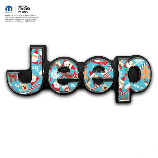 Jeep Emblem Overlay Decals - Christmas Wrapping - Tiny Wrapz