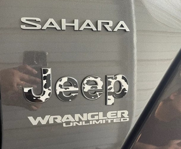 Jeep Emblem Overlay Decals - Cow - Tiny Wrapz