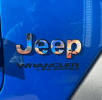 Jeep Emblem Overlay Decals - Dolphin Sunset - Tiny Wrapz