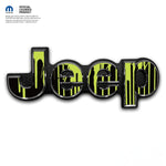Jeep Emblem Overlay Decals - Dripping Lime Green - Tiny Wrapz