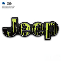 Jeep Emblem Overlay Decals - Dripping Lime Green - Tiny Wrapz
