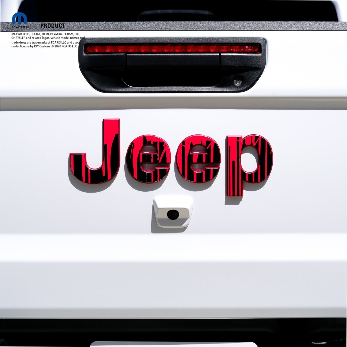 Jeep Emblem Overlay Decals - Dripping Red - Tiny Wrapz