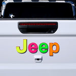 Jeep Emblem Overlay Decals Fluorescent Colors - Tiny Wrapz