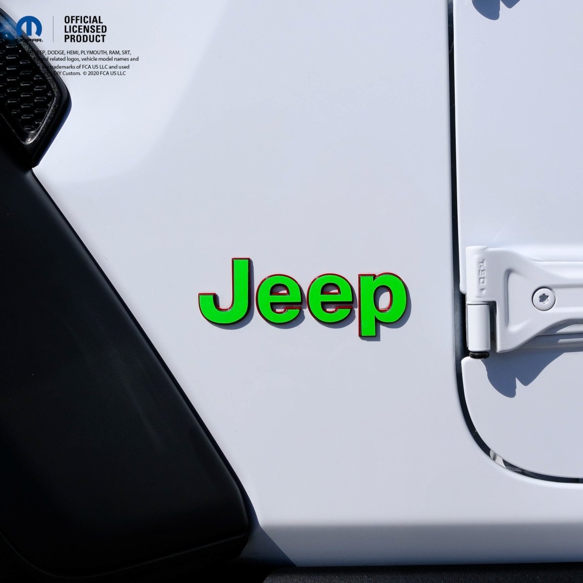 Jeep Emblem Overlay Decals Fluorescent Colors - Tiny Wrapz