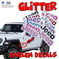 Jeep Emblem Overlay Decals Glitter - Tiny Wrapz