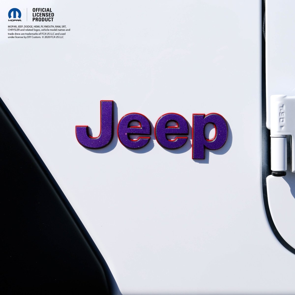 Jeep Emblem Overlay Decals Glitter - Tiny Wrapz