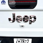 Jeep Emblem Overlay Decals - Grayscale Camo - Tiny Wrapz