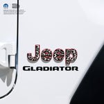 Jeep Emblem Overlay Decals - Grayscale Leopard Print - Tiny Wrapz
