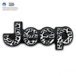 Jeep Emblem Overlay Decals - Grayscale Leopard Print - Tiny Wrapz