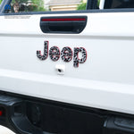 Jeep Emblem Overlay Decals - Grayscale Leopard Print - Tiny Wrapz