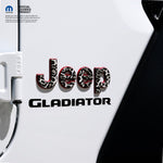 Jeep Emblem Overlay Decals - Grayscale Leopard Print - Tiny Wrapz