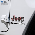 Jeep Emblem Overlay Decals - Grayscale Leopard Print - Tiny Wrapz