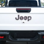 Jeep Emblem Overlay Decals - Grayscale Leopard Print - Tiny Wrapz