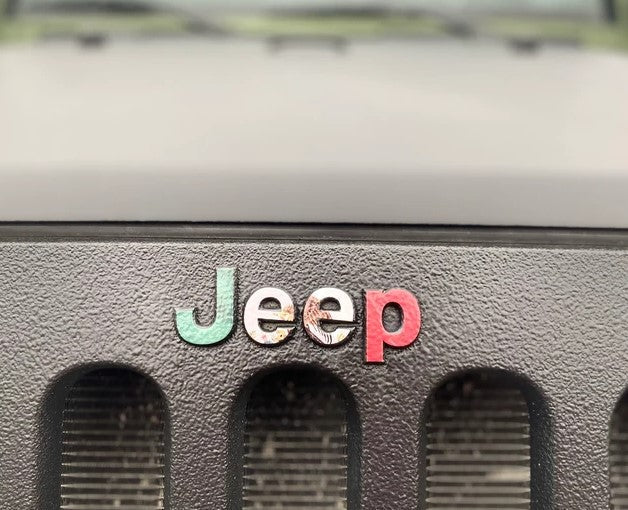 Jeep Emblem Overlay Decals - Mexican Flag - Tiny Wrapz