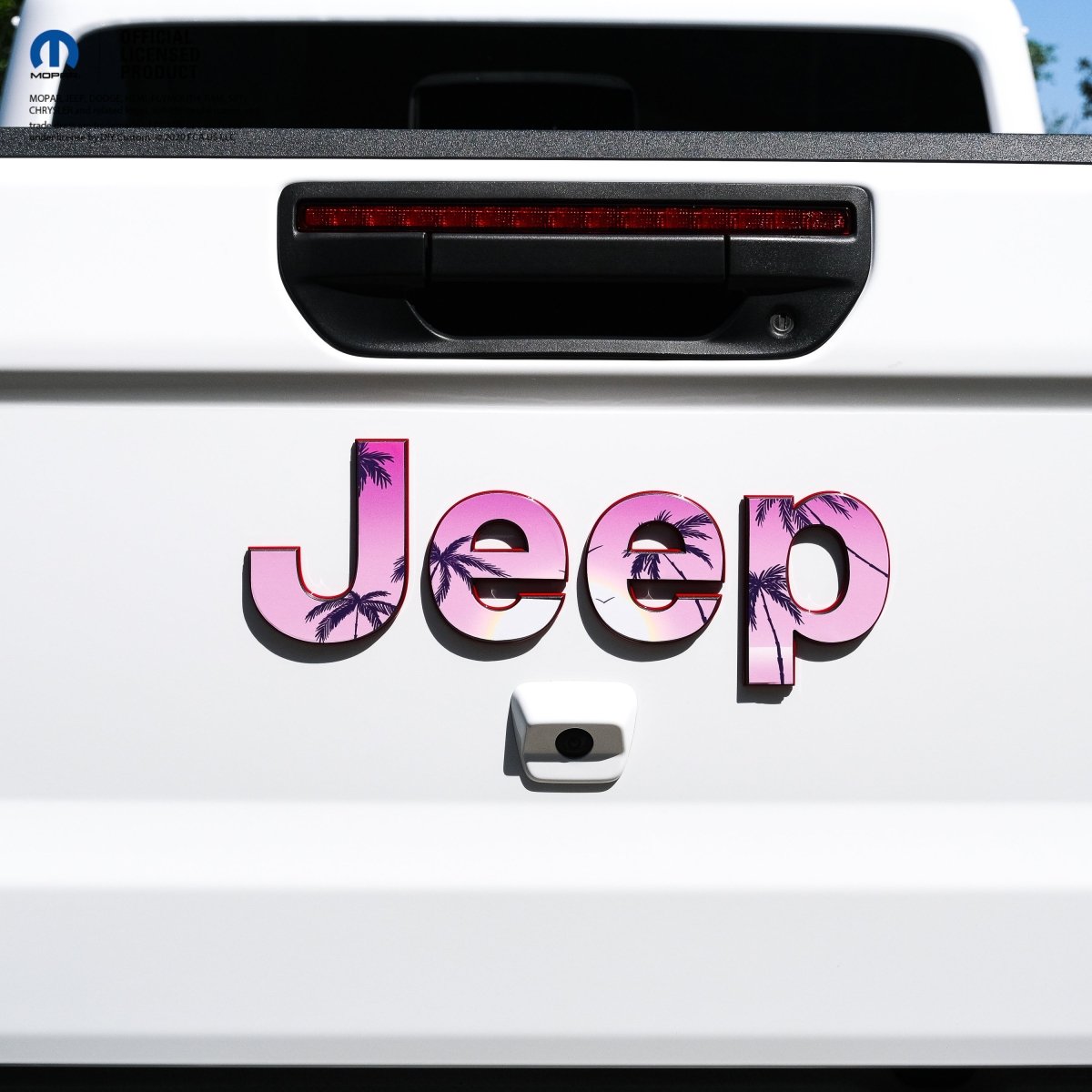 Jeep Emblem Overlay Decals - Pink Sunrise - Tiny Wrapz