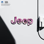Jeep Emblem Overlay Decals - Pink Sunrise - Tiny Wrapz