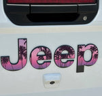 Jeep Emblem Overlay Decals - Pink Sunset - Tiny Wrapz