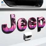Jeep Emblem Overlay Decals - Pink Sunset - Tiny Wrapz