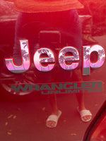 Jeep Emblem Overlay Decals - Pink Sunset - Tiny Wrapz