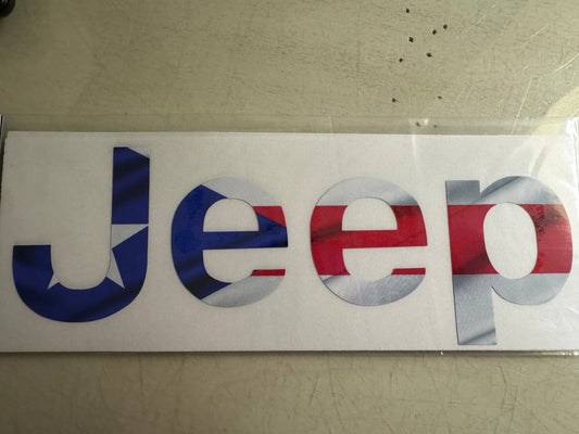 Jeep Emblem Overlay Decals - Puerto Rico Flag - Tiny Wrapz